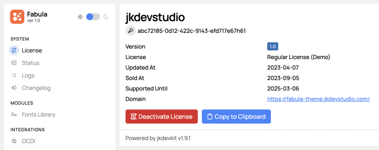 jkdevkit dashboard