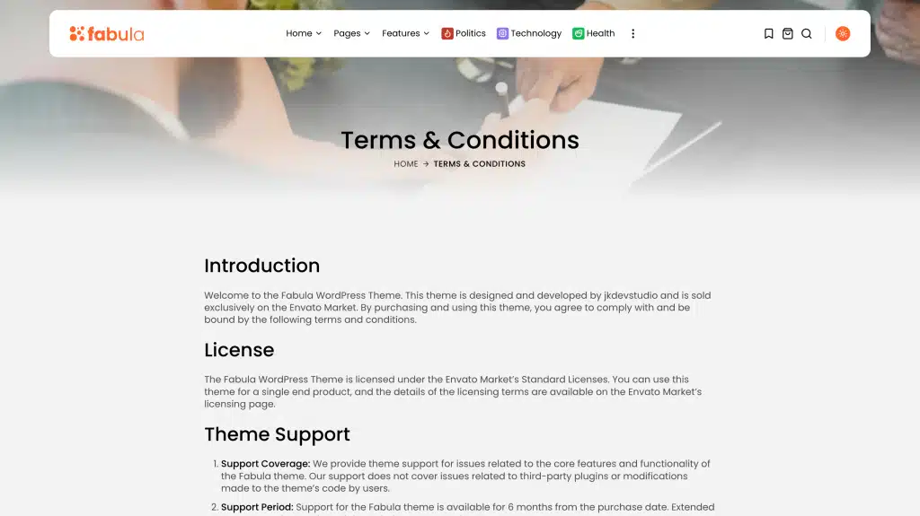 Terms and Conditions